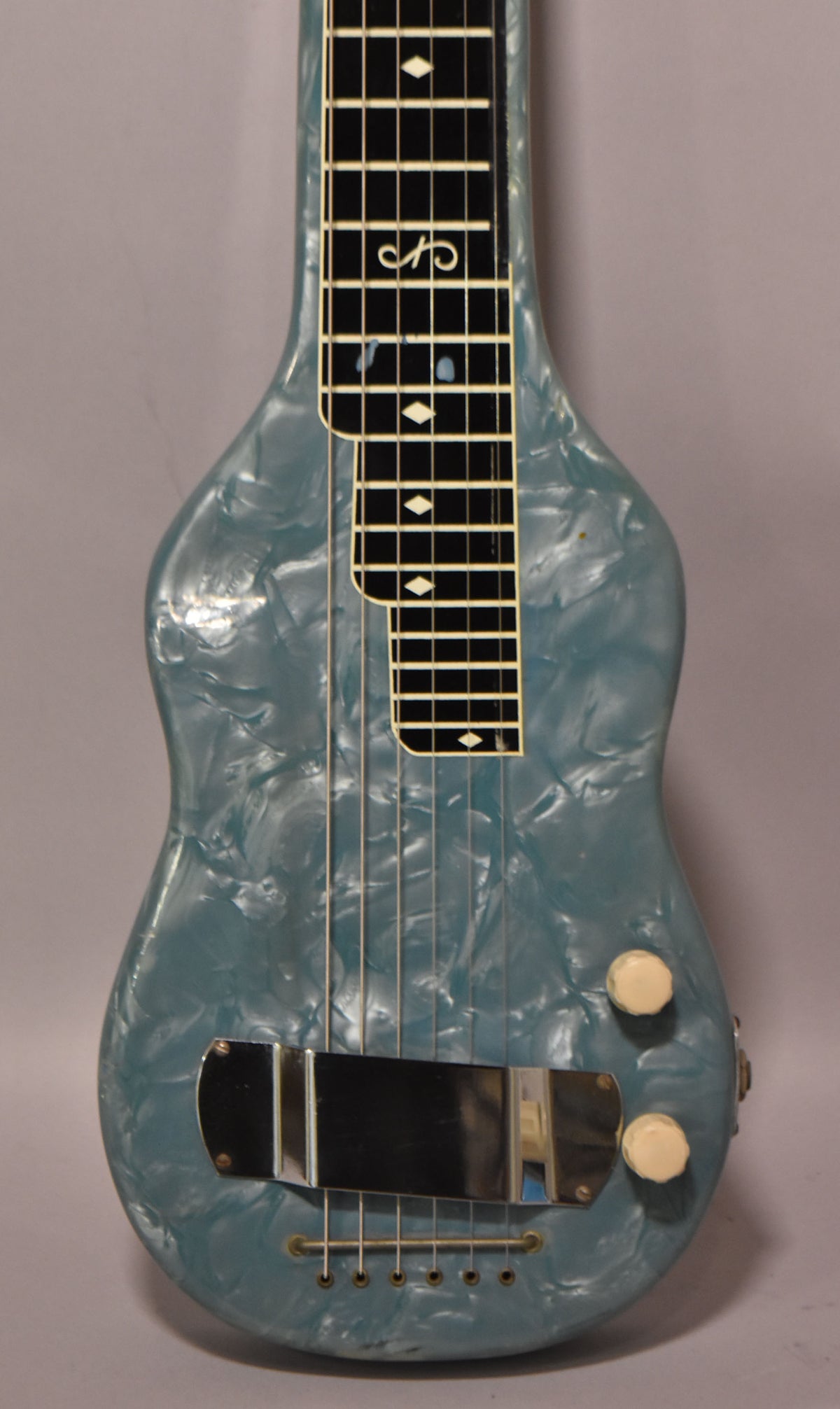 1940s Magnatone Dickerson Hawaiian Lap Steel Guitar Blue Pearloid
