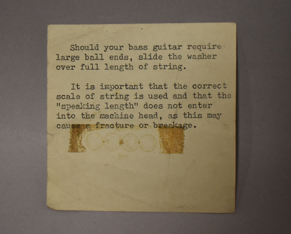 Box Bass String 1950's Gibson Mona-Steel String Box Bass Strings Case Candy – Imperial ...