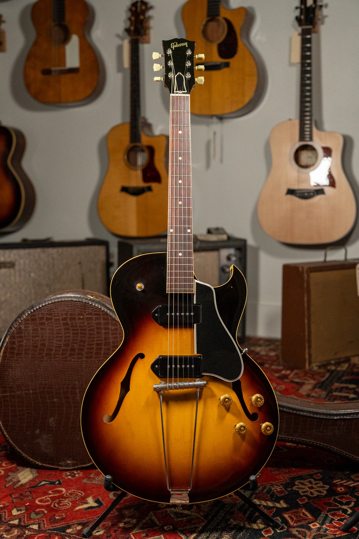 1957 Gibson ES-225 TD Sunburst Hollow Body Vintage Guitar w/OSSC