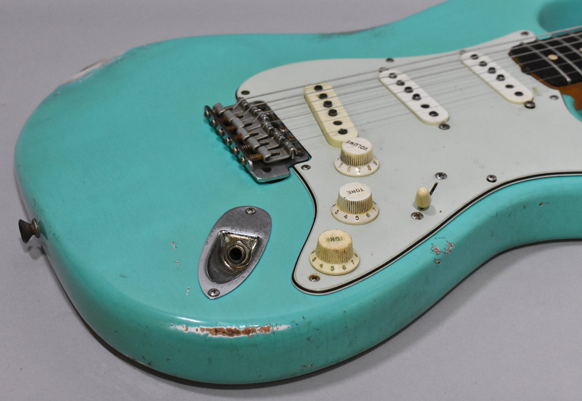 1960 Fender Stratocaster Seafoam Green Refinish Slab Board Pre-CBS w/HSC
