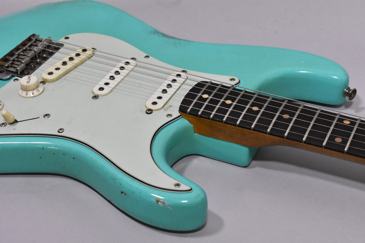 1960 Fender Stratocaster Seafoam Green Refinish Slab Board Pre-CBS w/HSC