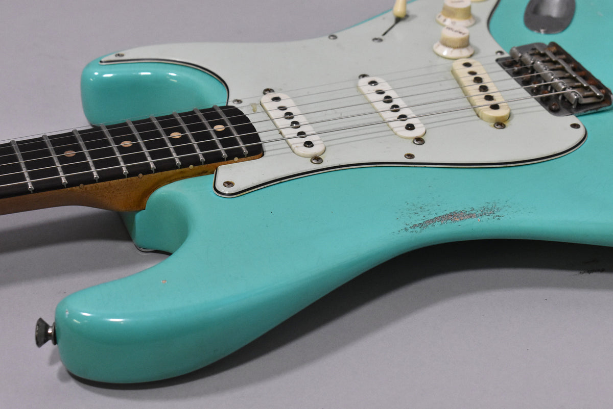 1960 Fender Stratocaster Seafoam Green Refinish Slab Board Pre-CBS w/HSC