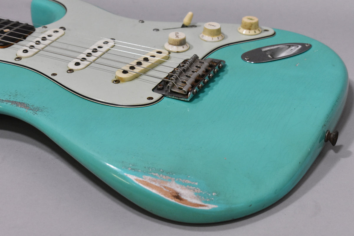 1960 Fender Stratocaster Seafoam Green Refinish Slab Board Pre-CBS w/HSC