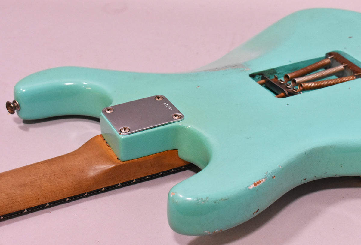 1960 Fender Stratocaster Seafoam Green Refinish Slab Board Pre-CBS w/HSC
