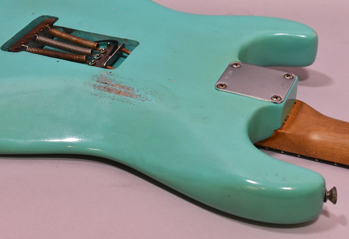 1960 Fender Stratocaster Seafoam Green Refinish Slab Board Pre-CBS w/HSC