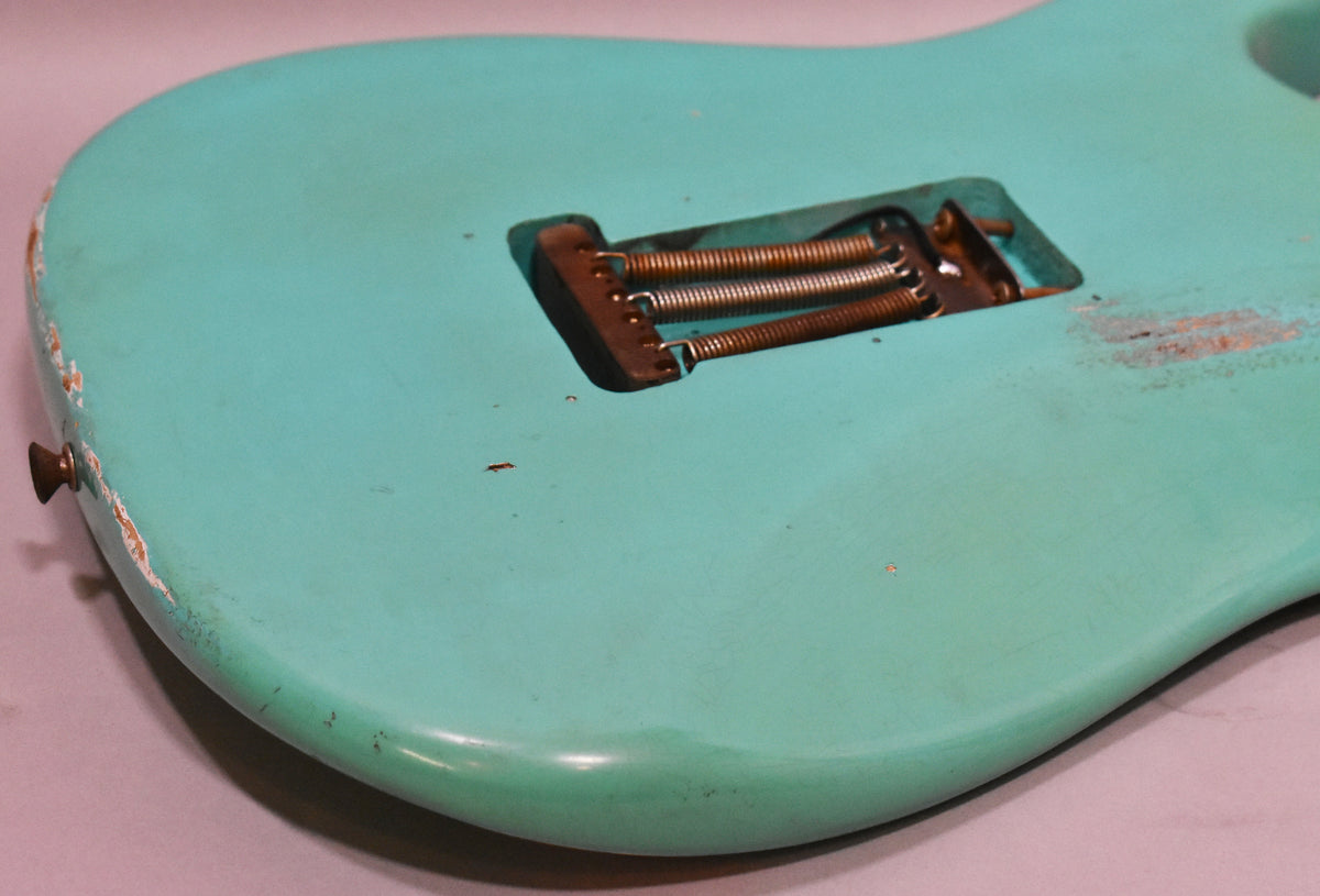 1960 Fender Stratocaster Seafoam Green Refinish Slab Board Pre-CBS w/HSC