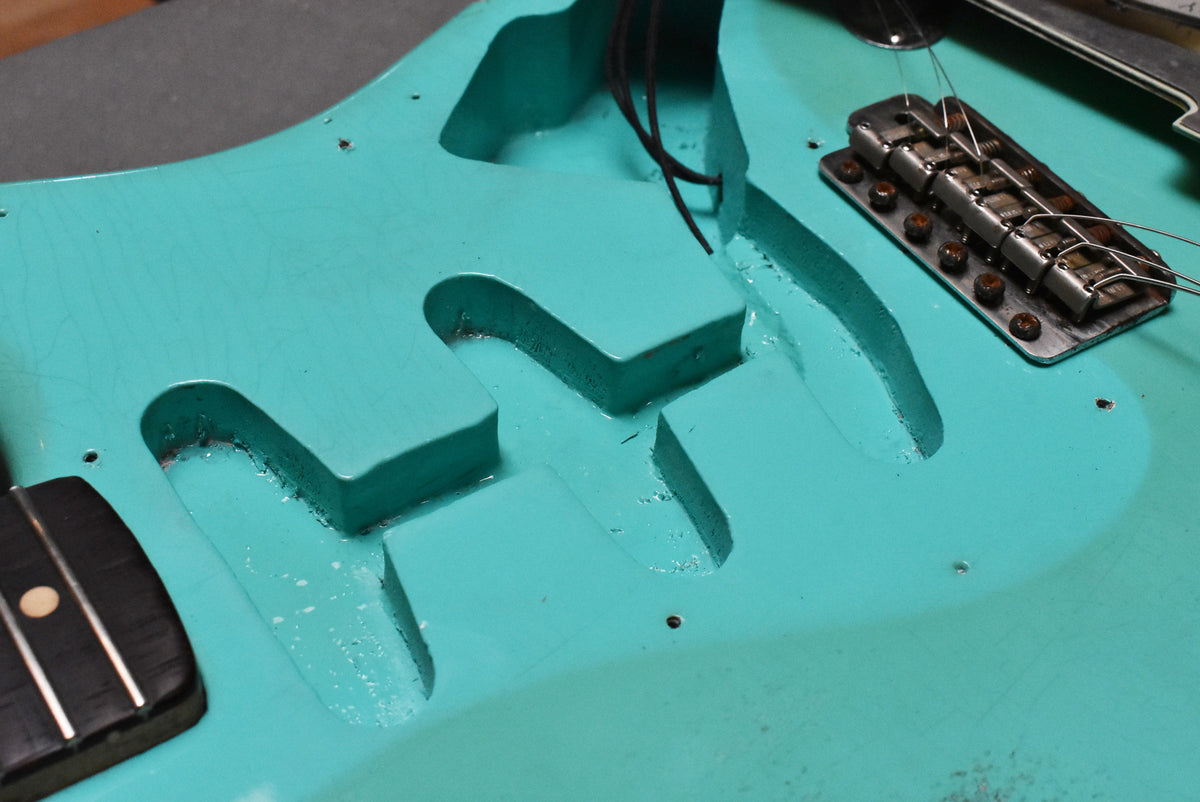 1960 Fender Stratocaster Seafoam Green Refinish Slab Board Pre-CBS w/HSC