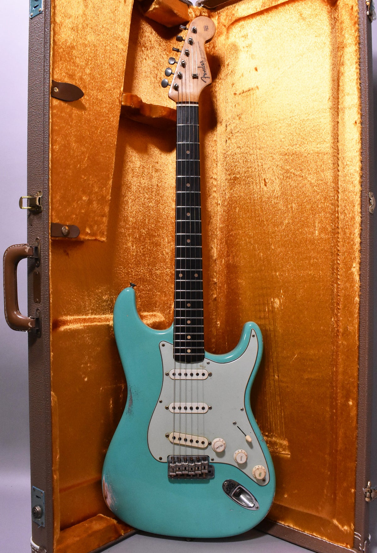 1960 Fender Stratocaster Seafoam Green Refinish Slab Board Pre-CBS w/HSC