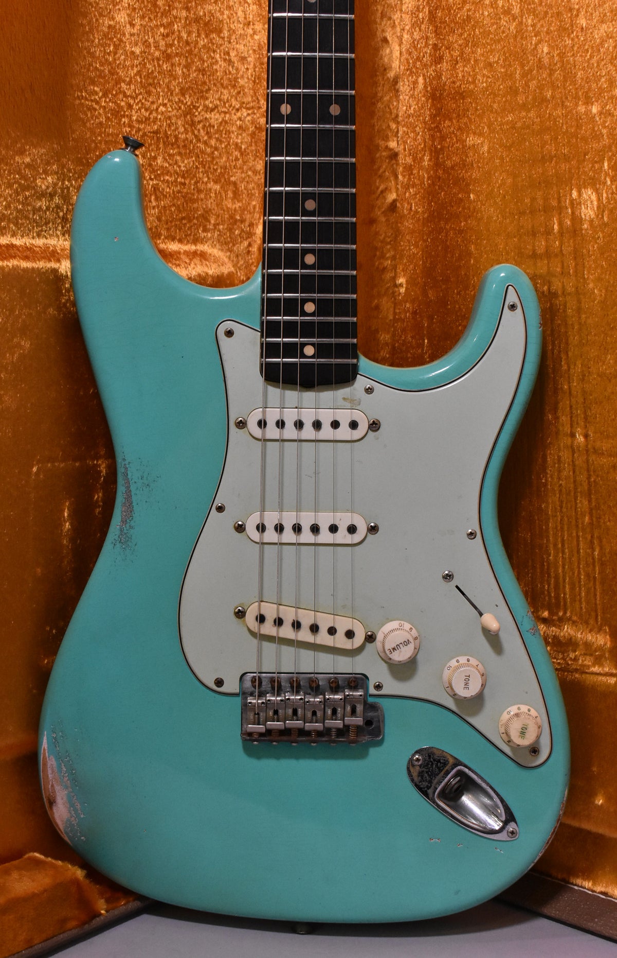 1960 Fender Stratocaster Seafoam Green Refinish Slab Board Pre-CBS w/HSC