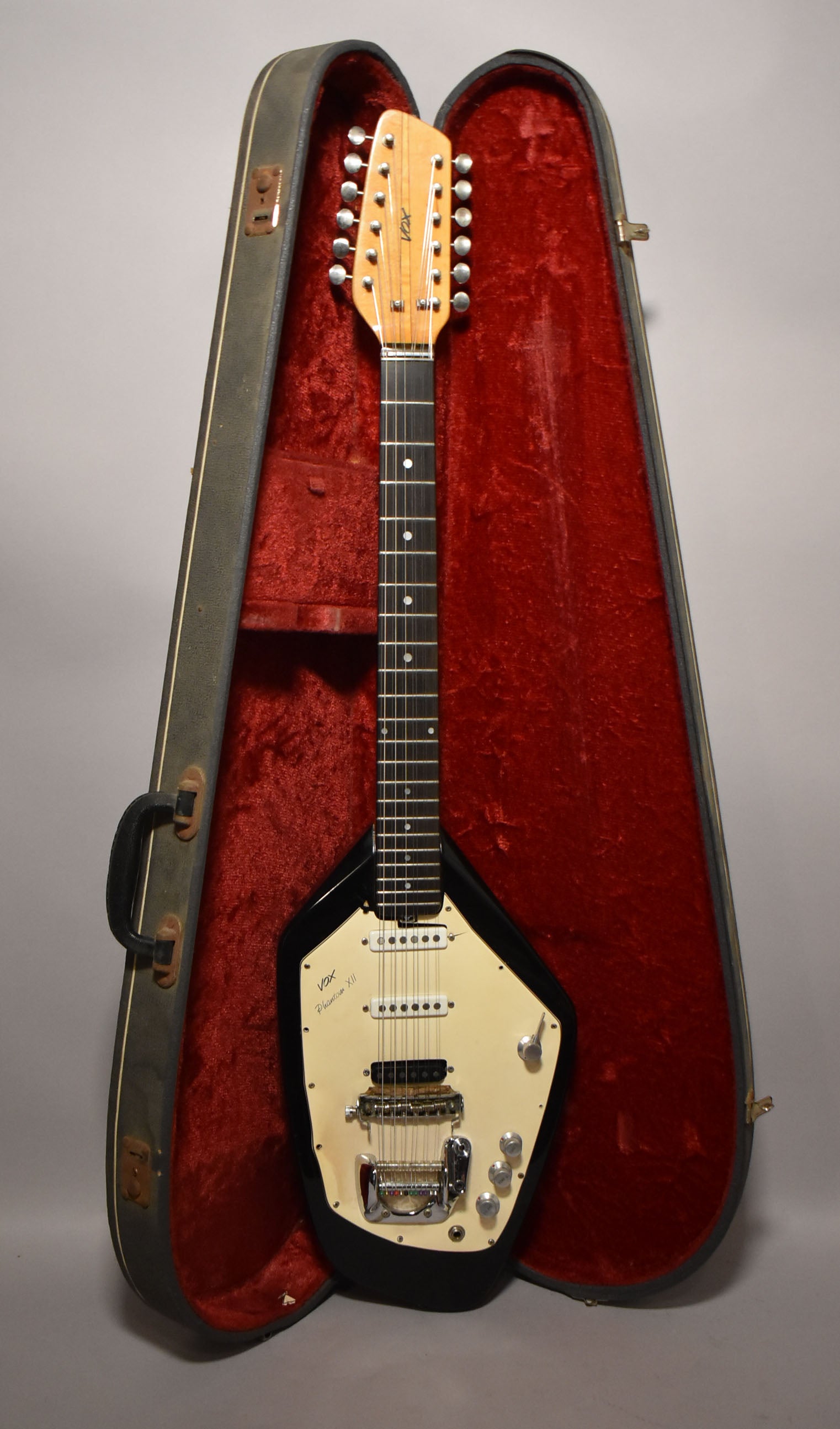 1960s Vox Phantom XII V-246 12-String Electric Guitar Italy Black