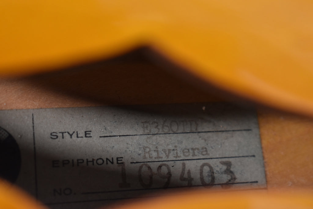 1963 Epiphone E360TD Riviera Royal Tan Finish w/OHSC