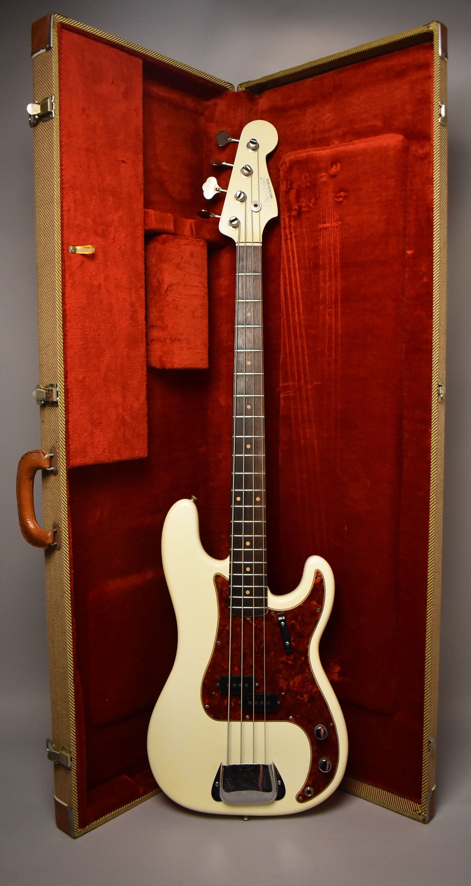 1963 Fender Precision Bass Olympic White Refin Pre-CBS w/HSC