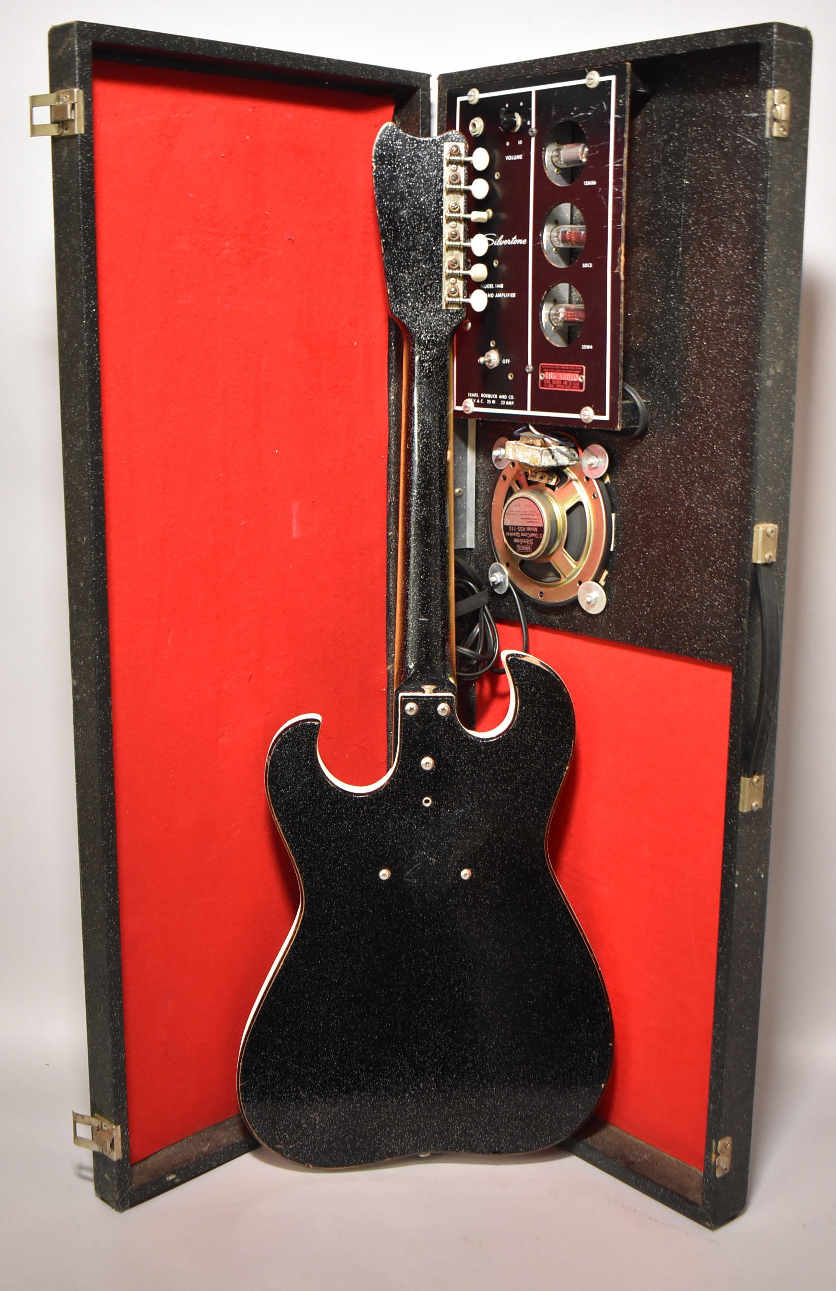 1963 Silvertone Model 1448 Electric Guitar w/Original Case Amp