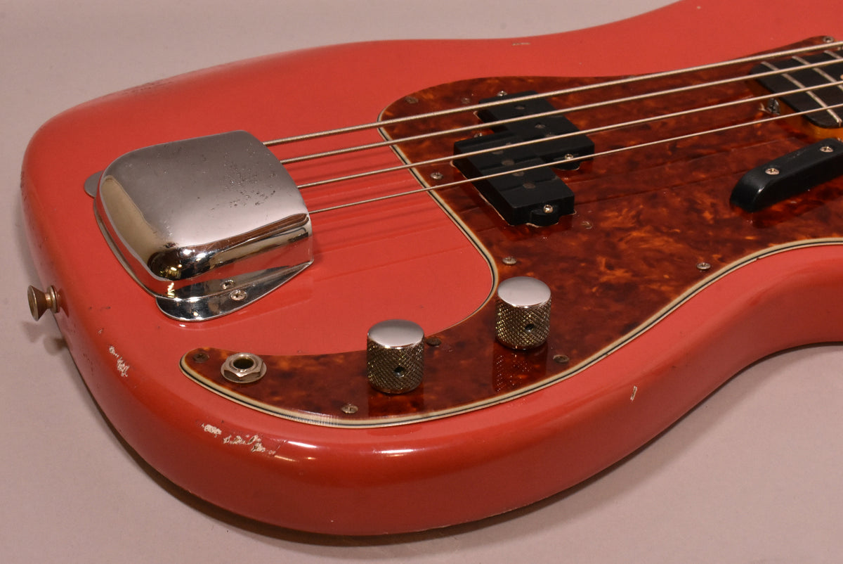 1963 Fender Precision Bass Aged Fiesta Red Refinish Pre-CBS w/HSC