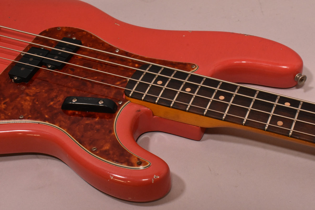 1963 Fender Precision Bass Aged Fiesta Red Refinish Pre-CBS w/HSC