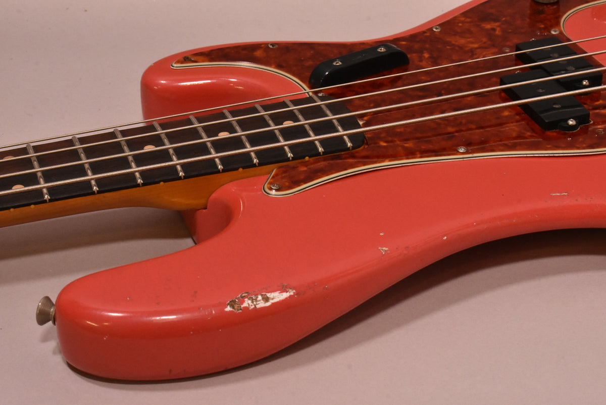 1963 Fender Precision Bass Aged Fiesta Red Refinish Pre-CBS w/HSC