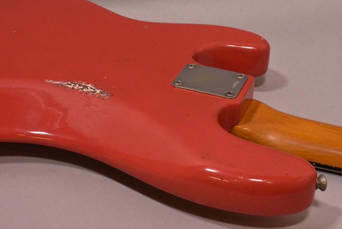 1963 Fender Precision Bass Aged Fiesta Red Refinish Pre-CBS w/HSC