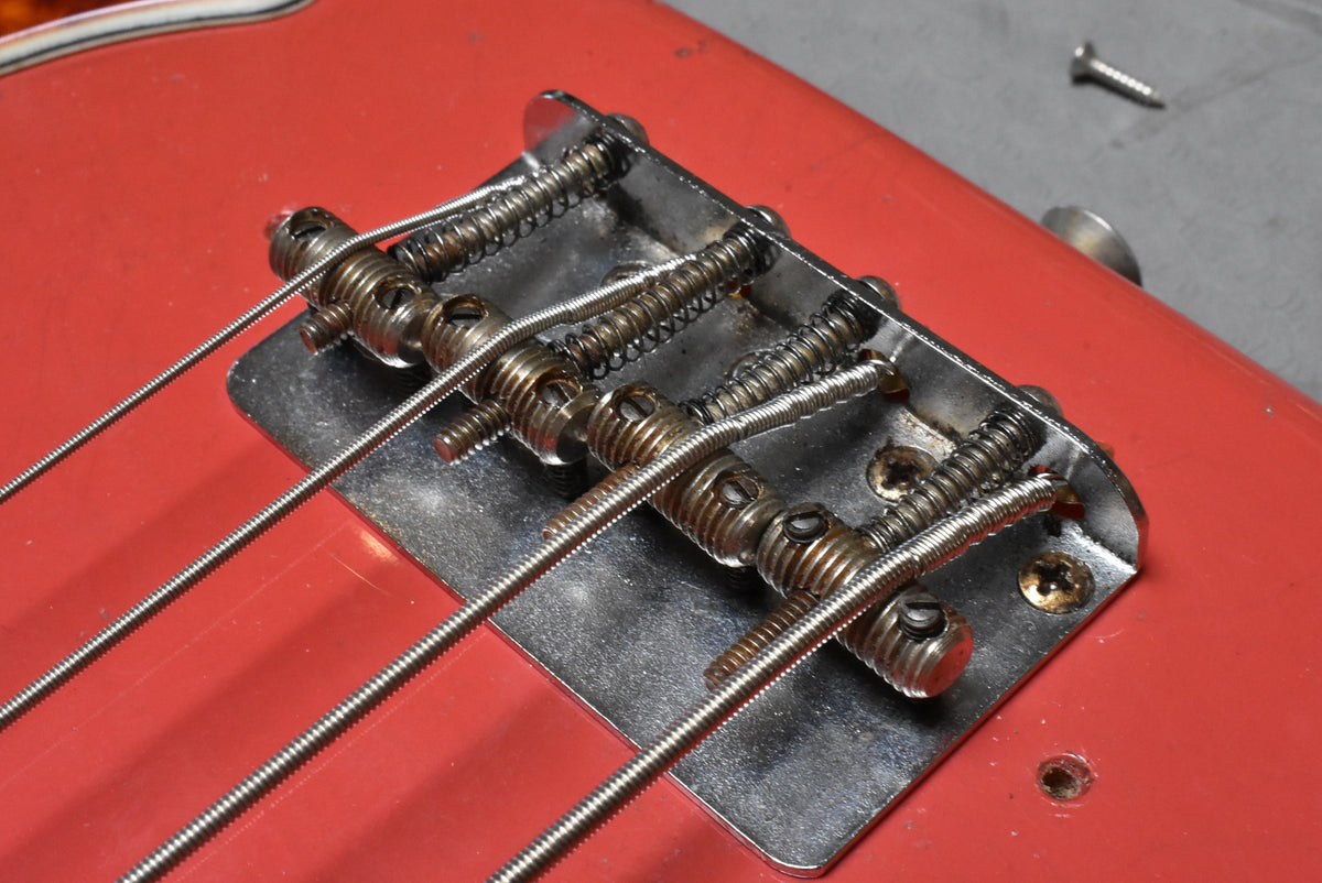 1963 Fender Precision Bass Aged Fiesta Red Refinish Pre-CBS w/HSC