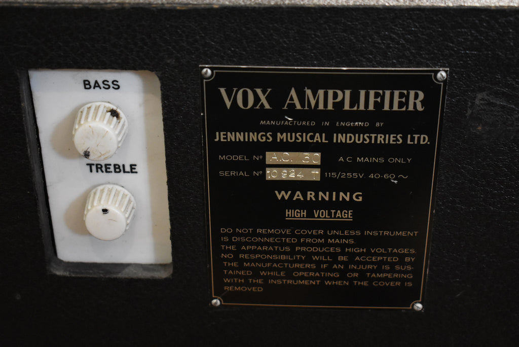 c. 1963 Vox AC-30 2x12" Tube Amplifier Combo Copper Panel JMI Top Boost w/FTSW