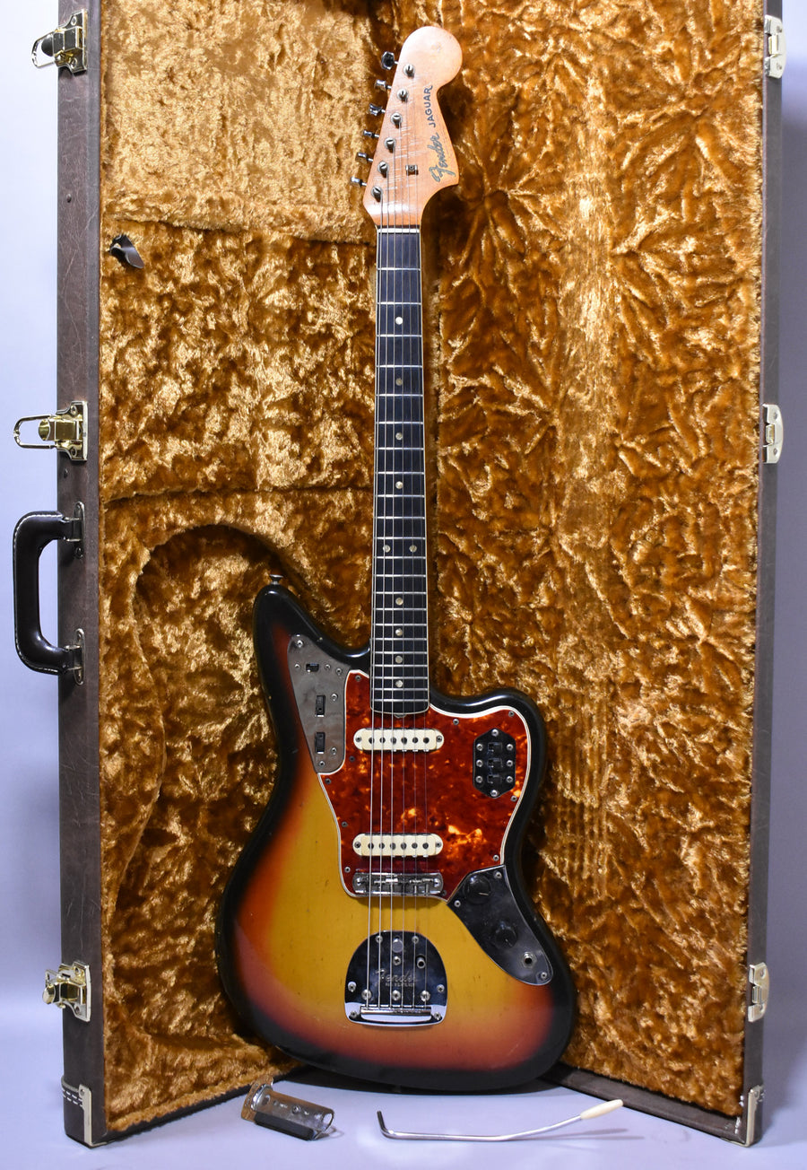 1965 Fender Jaguar 3-Tone Sunburst Finish w/HSC