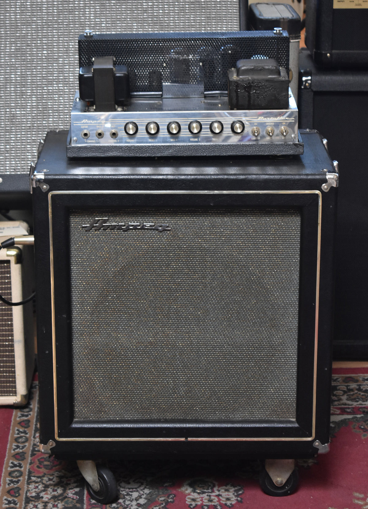1967 Ampeg B-15N Portaflex Tube Amplifier Flip-Top Modified Black