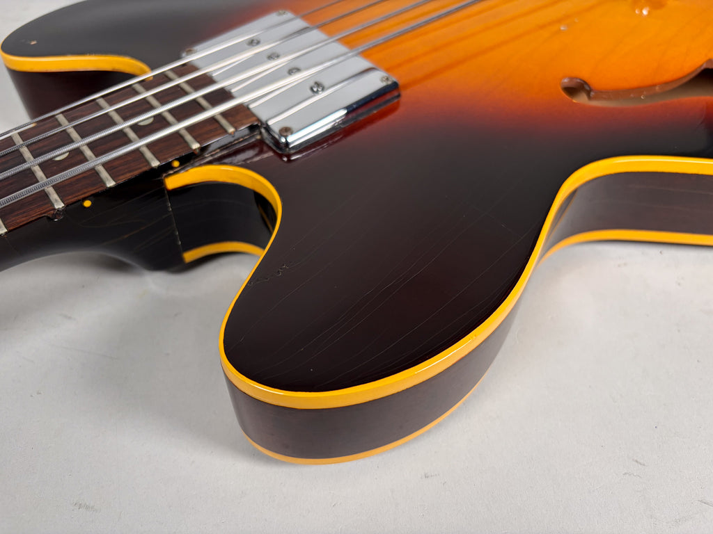 1967 Gibson EB-2 Bass Guitar Sunburst Finish w/Soft Shell Case