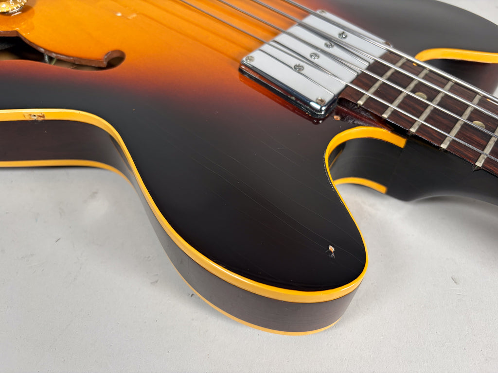 1967 Gibson EB-2 Bass Guitar Sunburst Finish w/Soft Shell Case
