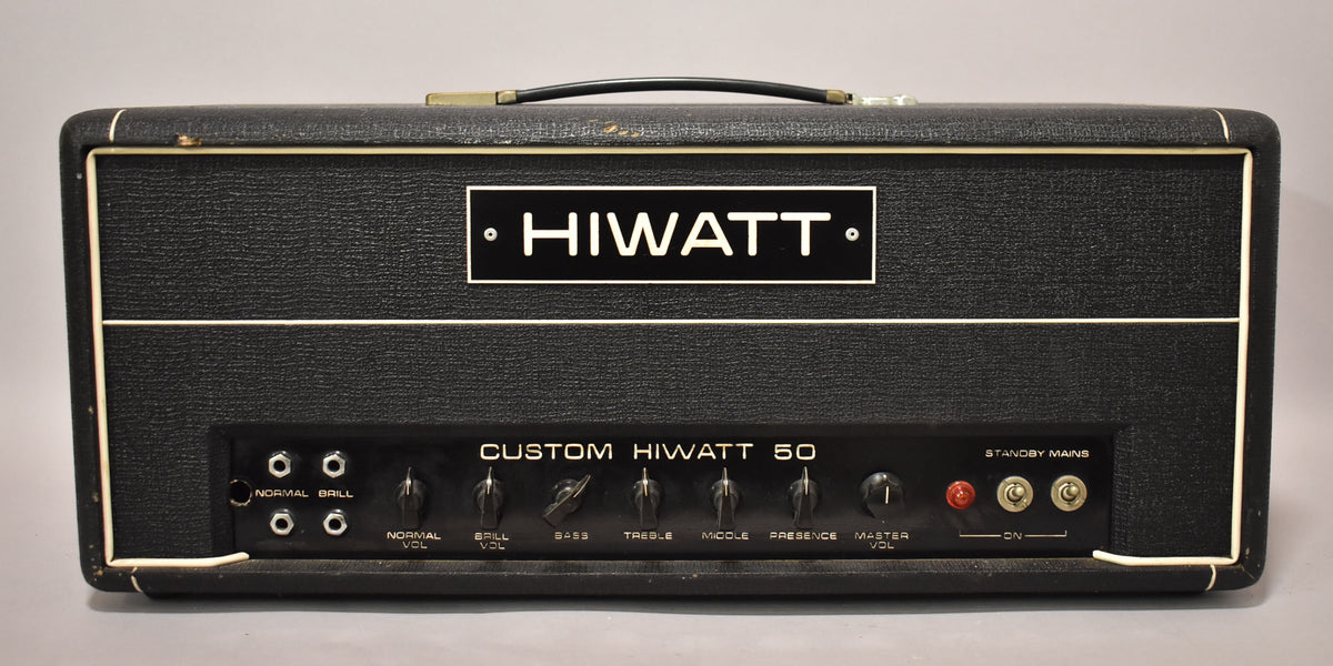 ALBIT製　Hiwatt dr504 1972 Hiwatt DR504 50-Watt Amplifier Head Hylight Black – Imperial