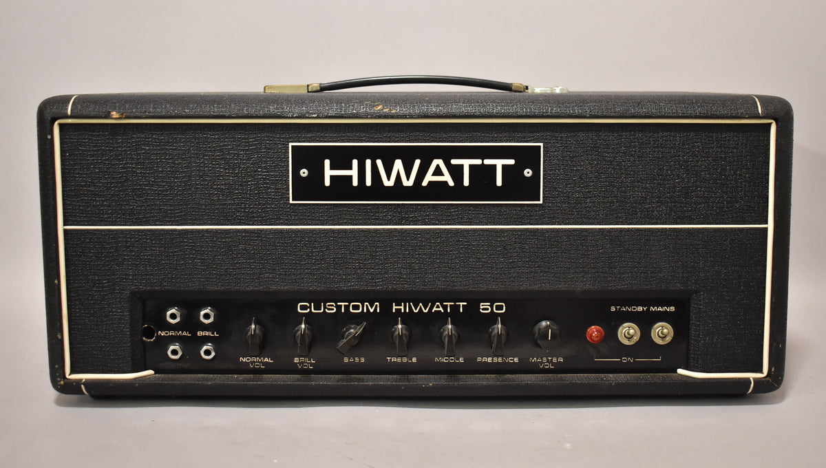 ALBIT製　Hiwatt dr504 1972 Hiwatt DR504 50-Watt Amplifier Head Hylight Black – Imperial