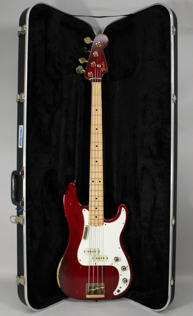 1980 Fender Precision Special Bass Candy Apple Red Active EQ w