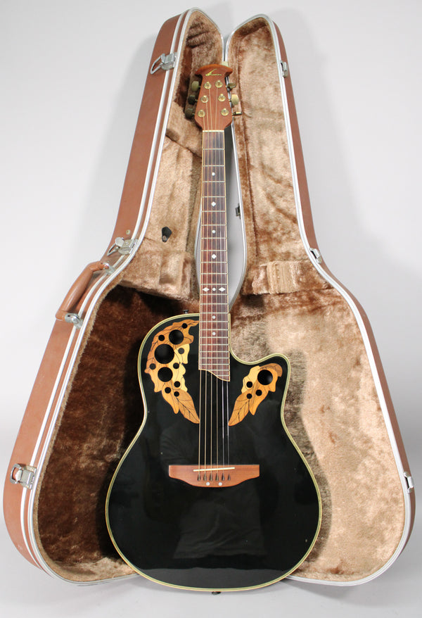 1980s-Ovation-Elite-Celebrity-Deluxe-Cutaway-Acoustic-Electric-Black-1