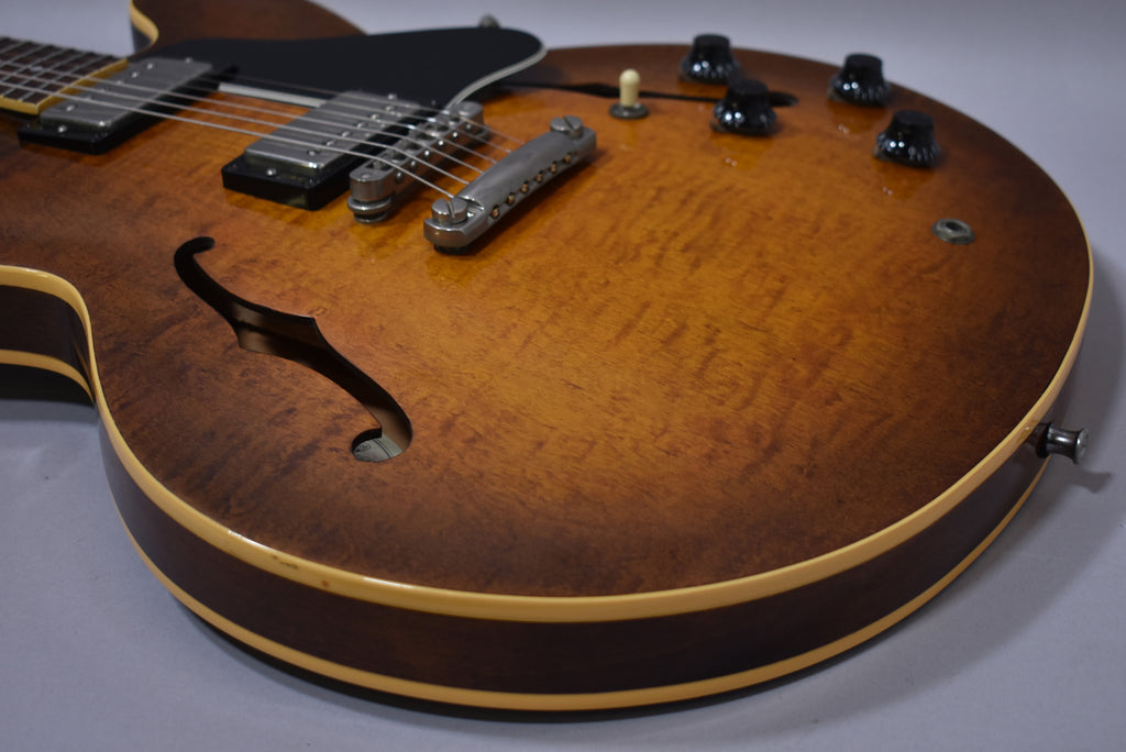 1983 Gibson ES-335 Dot Reissue Tim Shaw Flame Maple Sunburst Finish w/OHSC