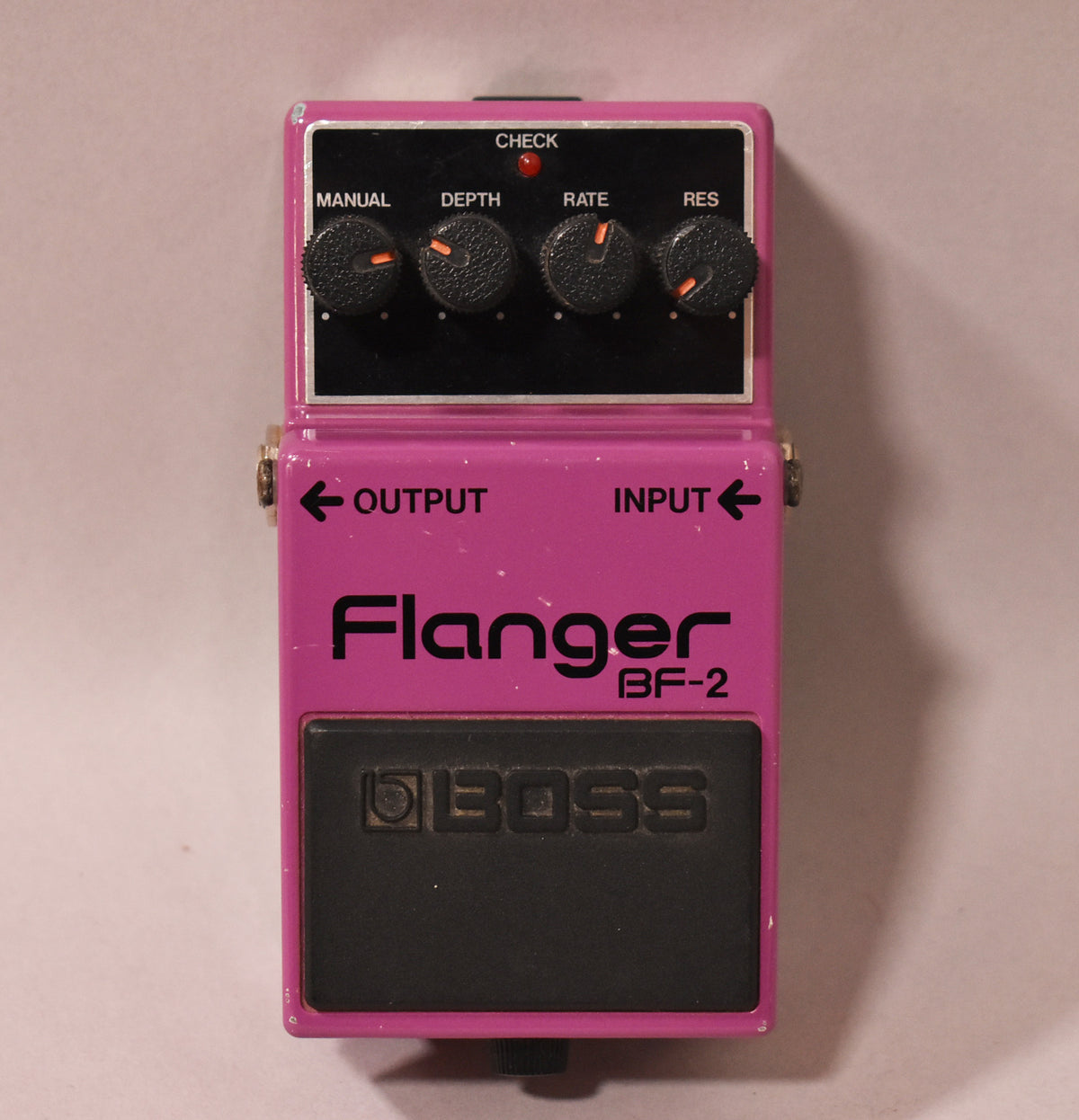 1988 Boss BF-2 Flanger Pedal Purple MIJ Green Label