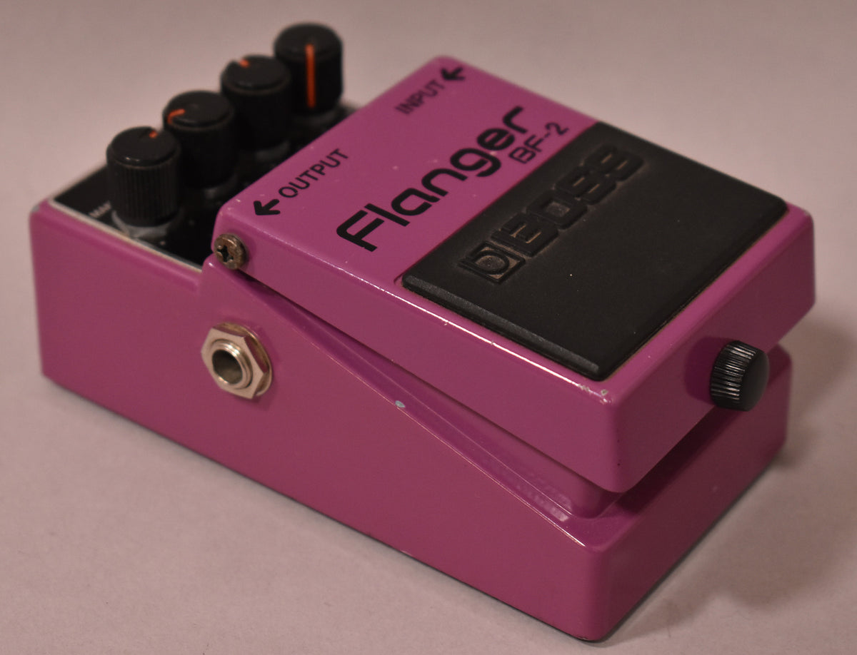 1988 Boss BF-2 Flanger Pedal Purple MIJ Green Label