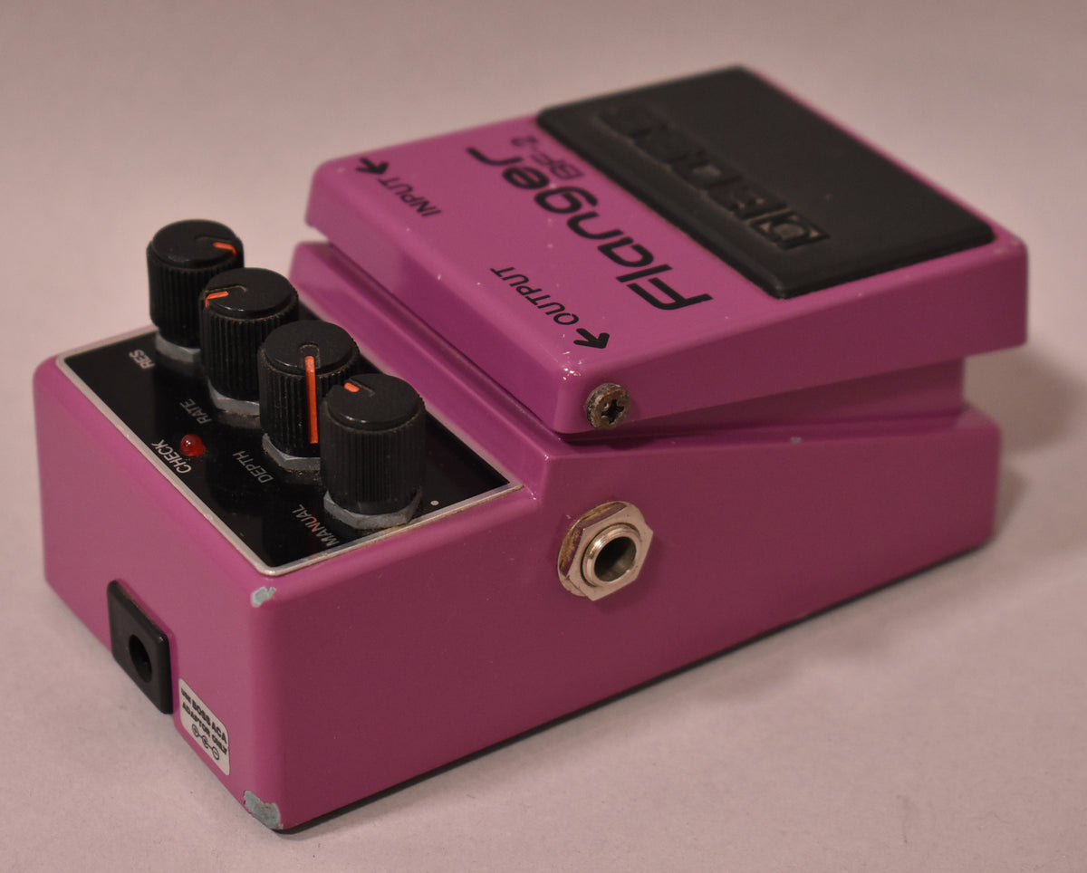 1988 Boss BF-2 Flanger Pedal Purple MIJ Green Label