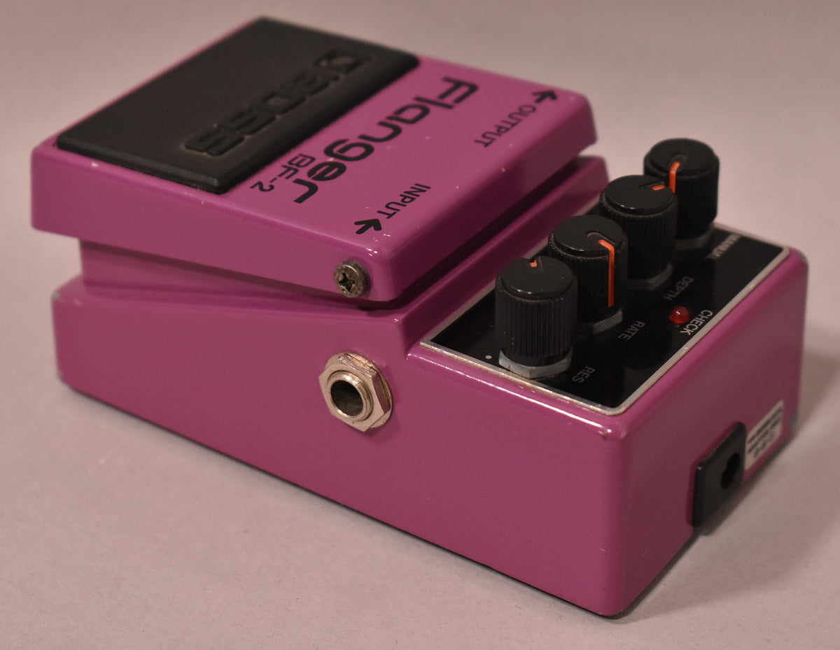 1988 Boss BF-2 Flanger Pedal Purple MIJ Green Label