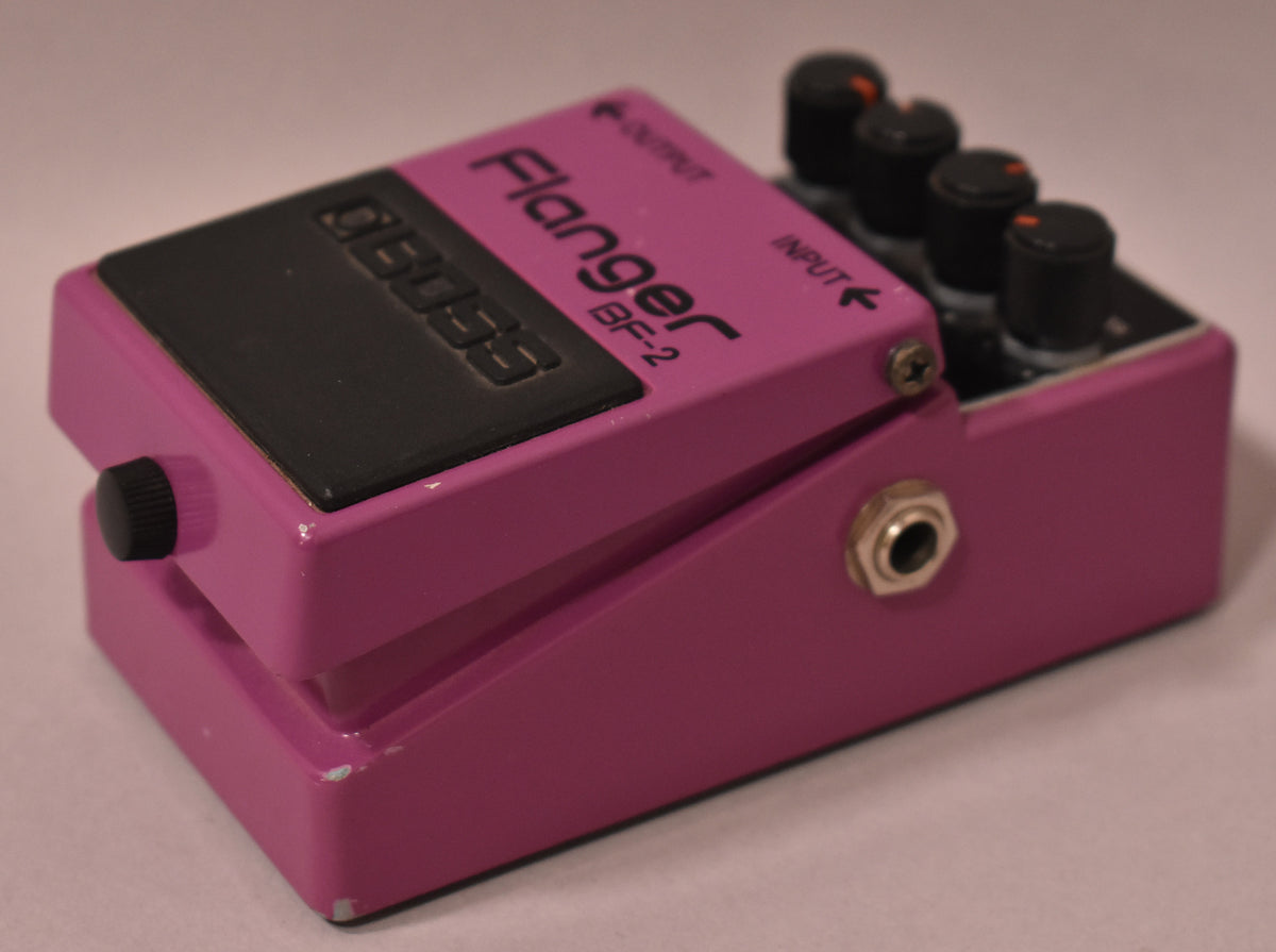 1988 Boss BF-2 Flanger Pedal Purple MIJ Green Label