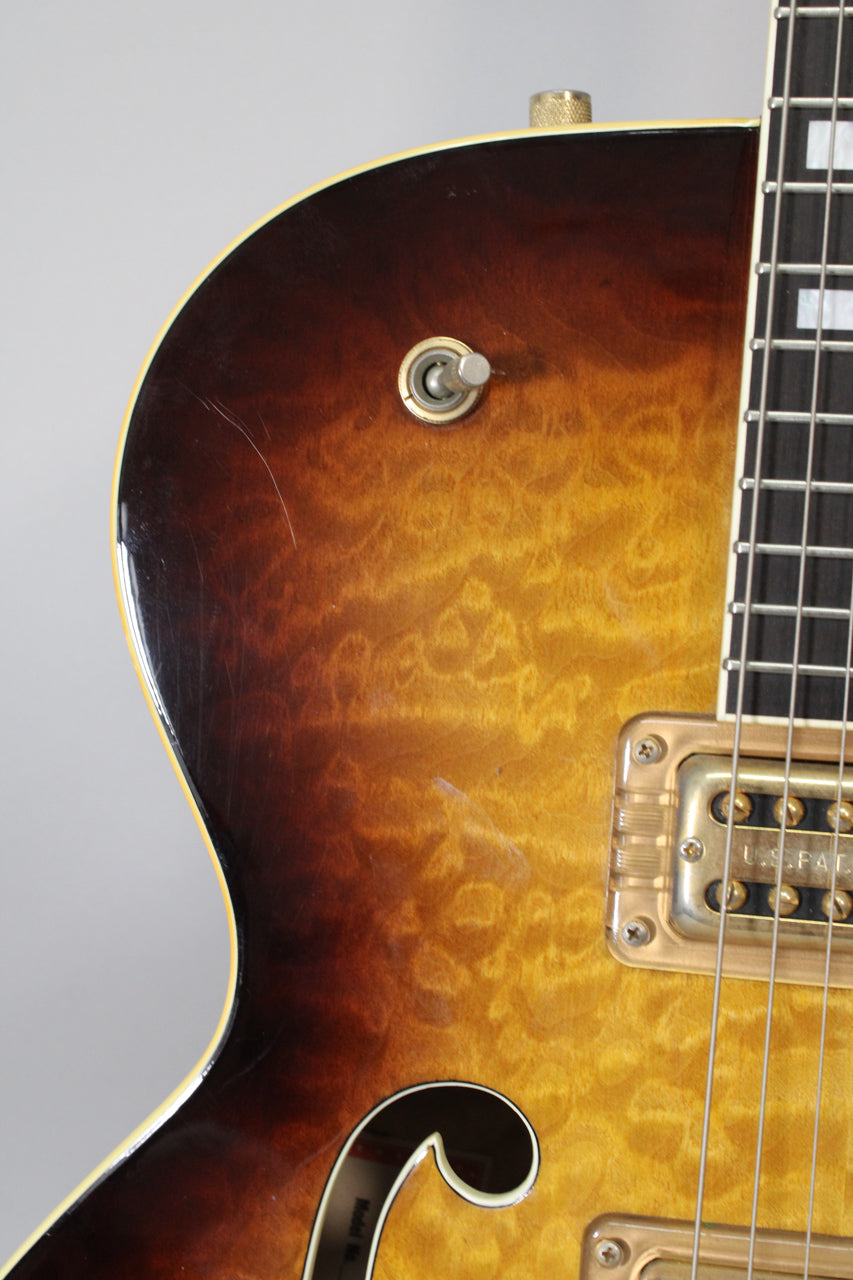 1993 Gretsch 6120-QT Quilted Sunburst Finish Rare Early Terada MIJ Filter’Trons OHSC