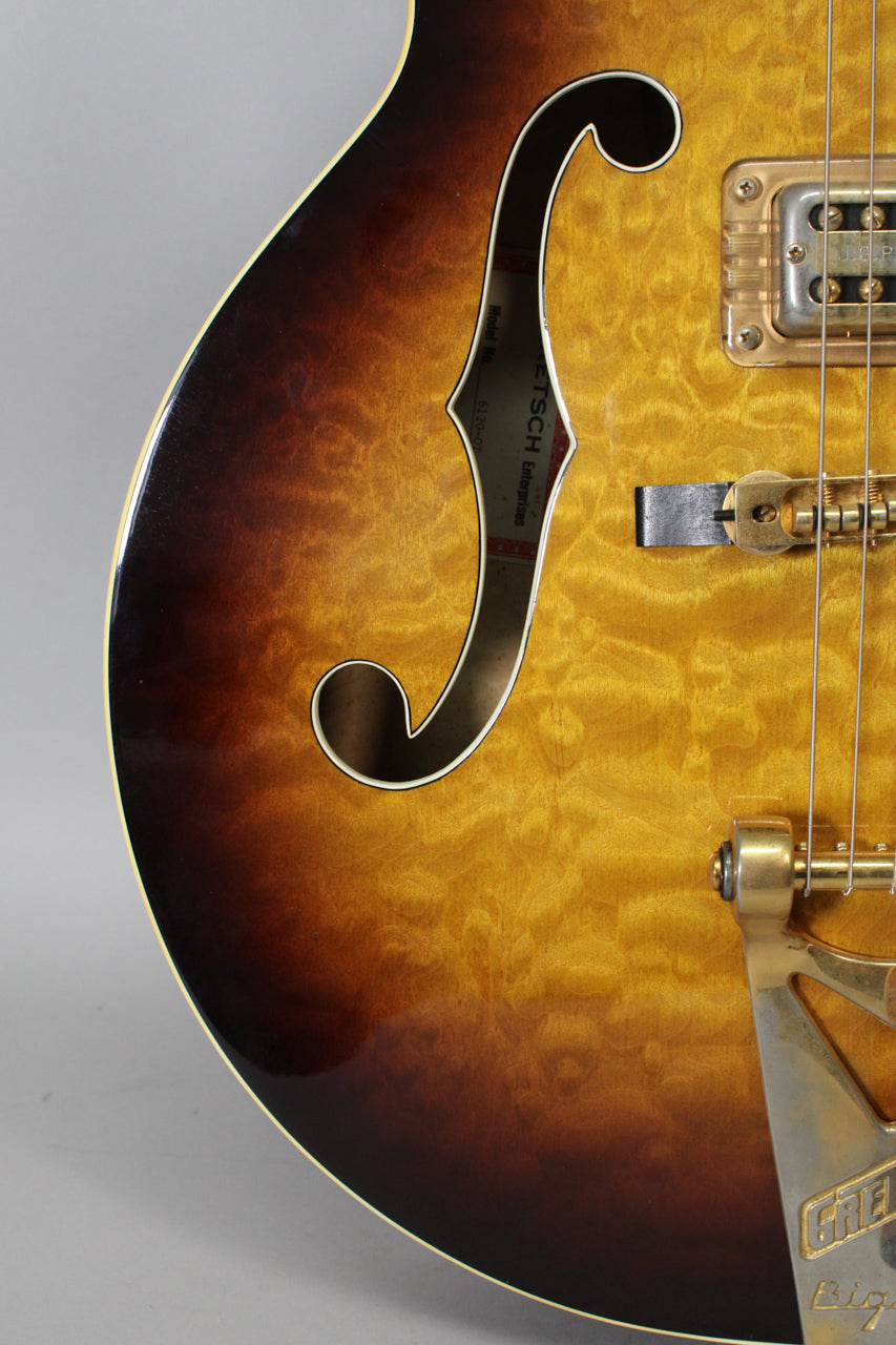 1993 Gretsch 6120-QT Quilted Sunburst Finish Rare Early Terada MIJ Filter’Trons OHSC