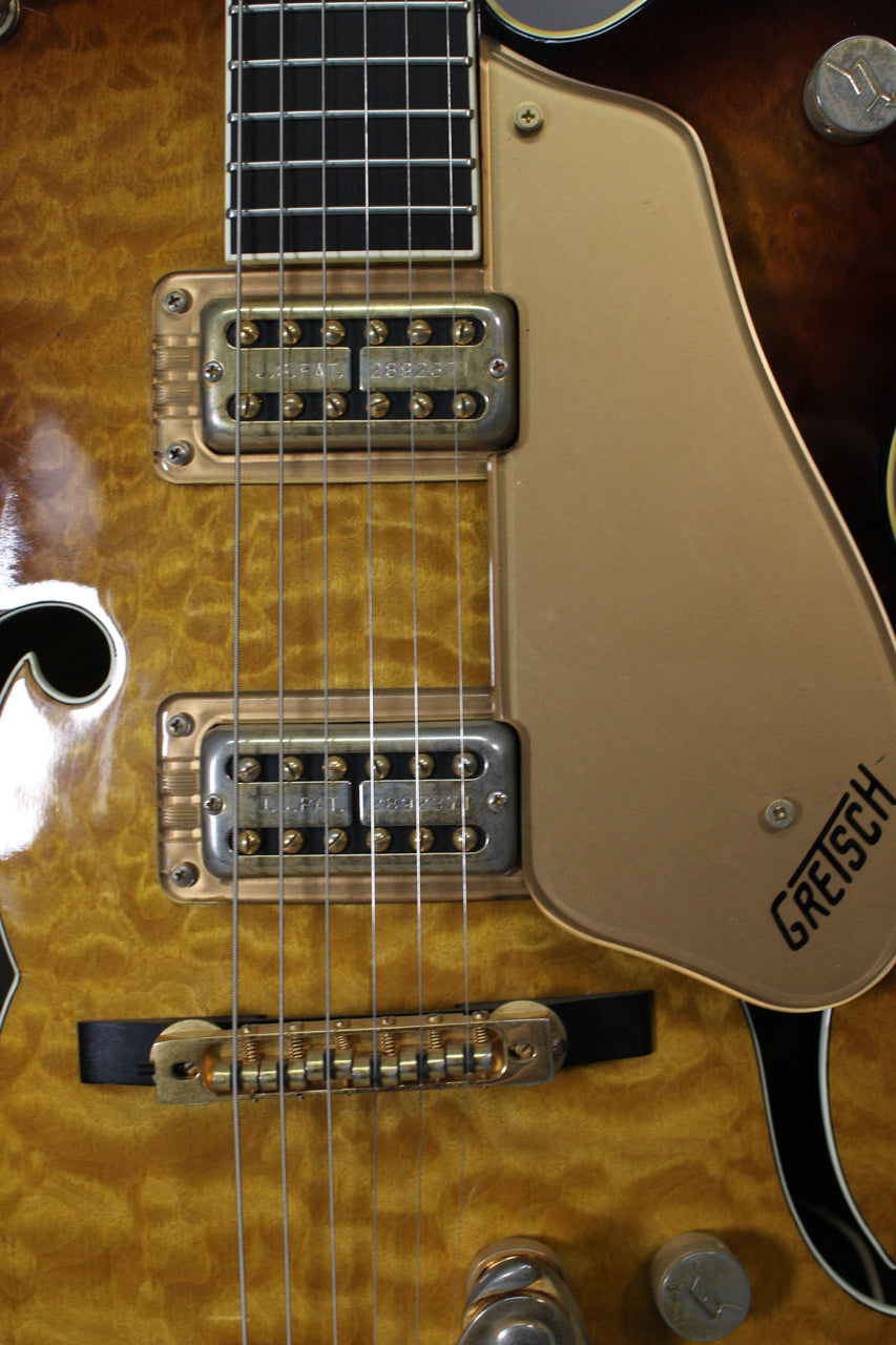 1993 Gretsch 6120-QT Quilted Sunburst Finish Rare Early Terada MIJ Filter’Trons OHSC