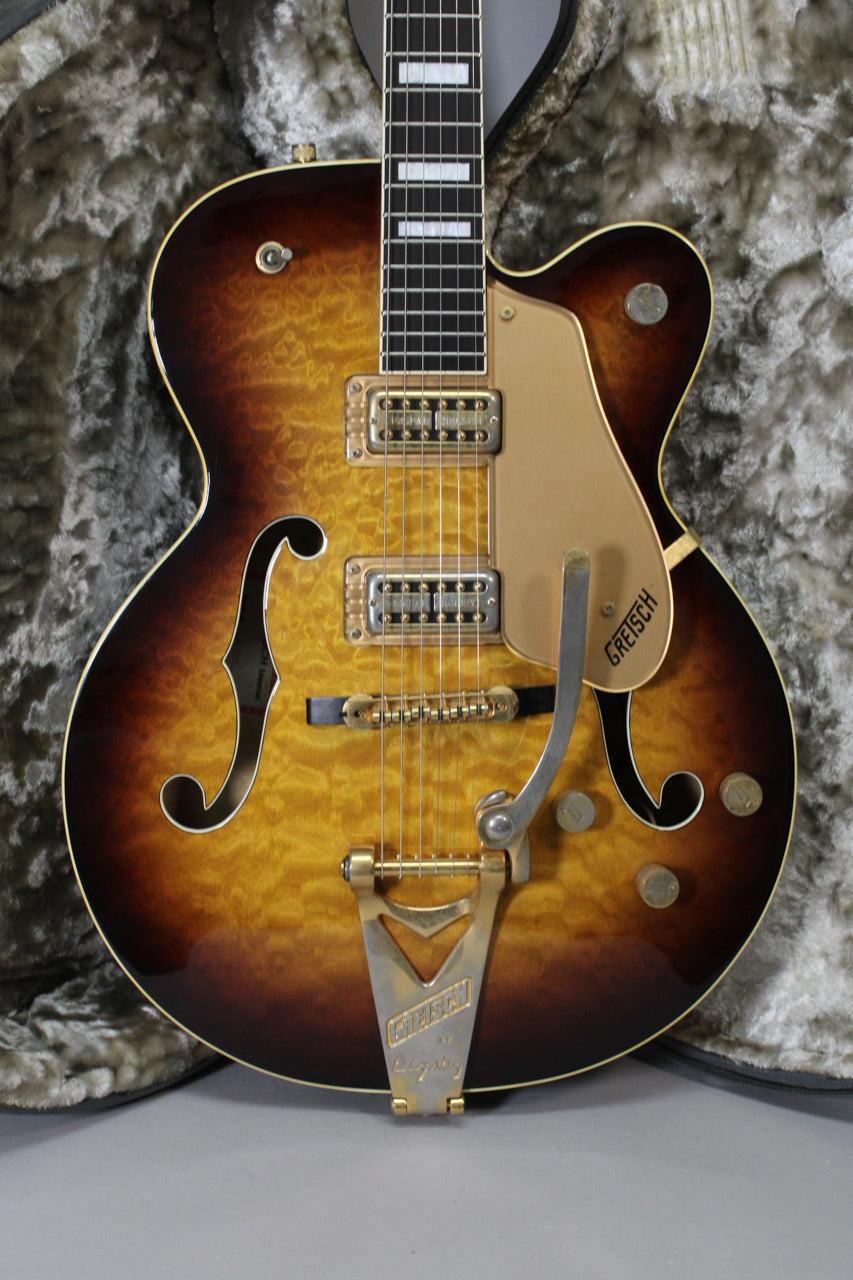 1993 Gretsch 6120-QT Quilted Sunburst Finish Rare Early Terada MIJ Filter’Trons OHSC