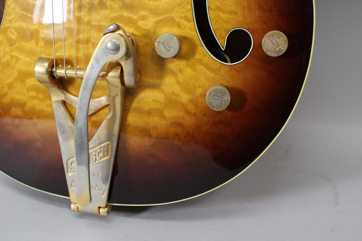 1993 Gretsch 6120-QT Quilted Sunburst Finish Rare Early Terada MIJ Filter’Trons OHSC