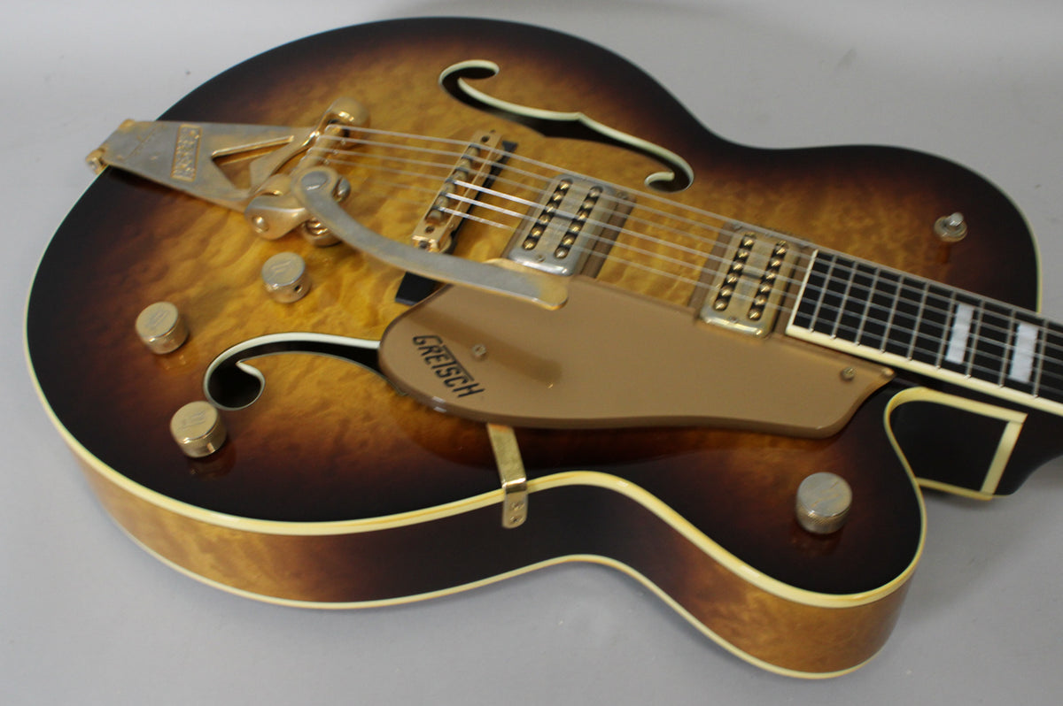 1993 Gretsch 6120-QT Quilted Sunburst Finish Rare Early Terada MIJ Filter’Trons OHSC