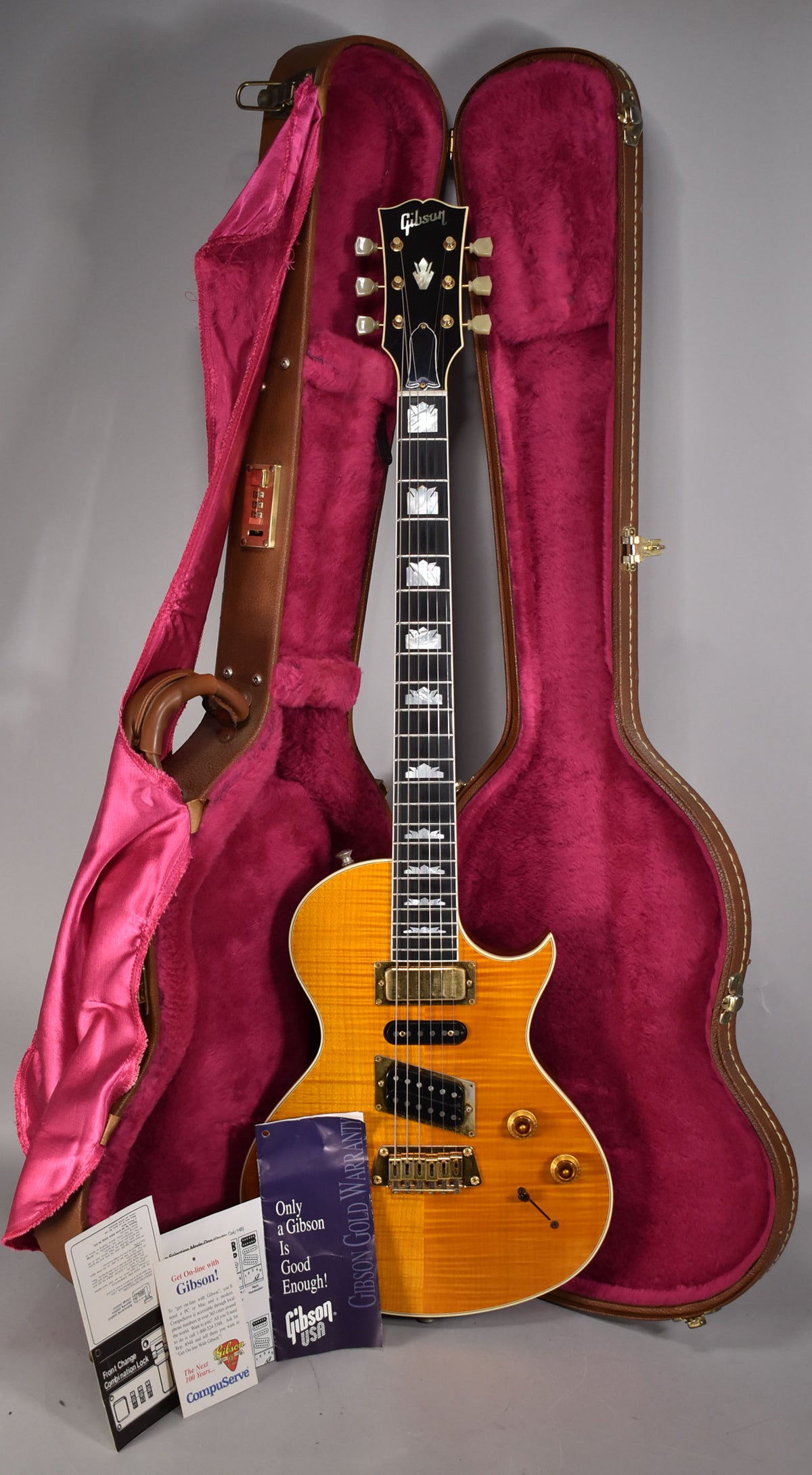 1995 Gibson Nighthawk Custom CST-3 Transparent Amber w/OHSC