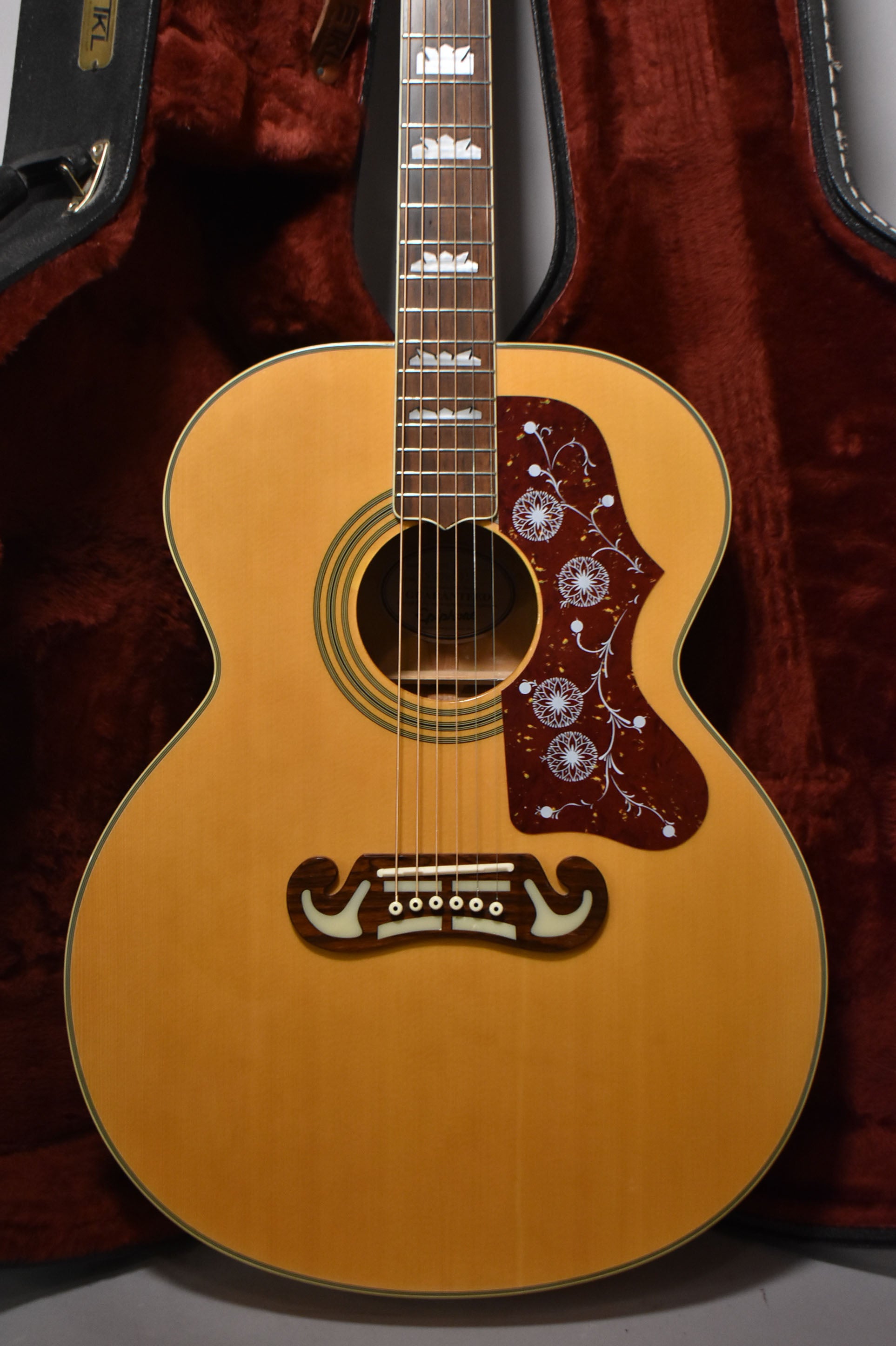 1999 Epiphone EJ-200 Jumbo Acoustic Guitar Natural Finish MIK w