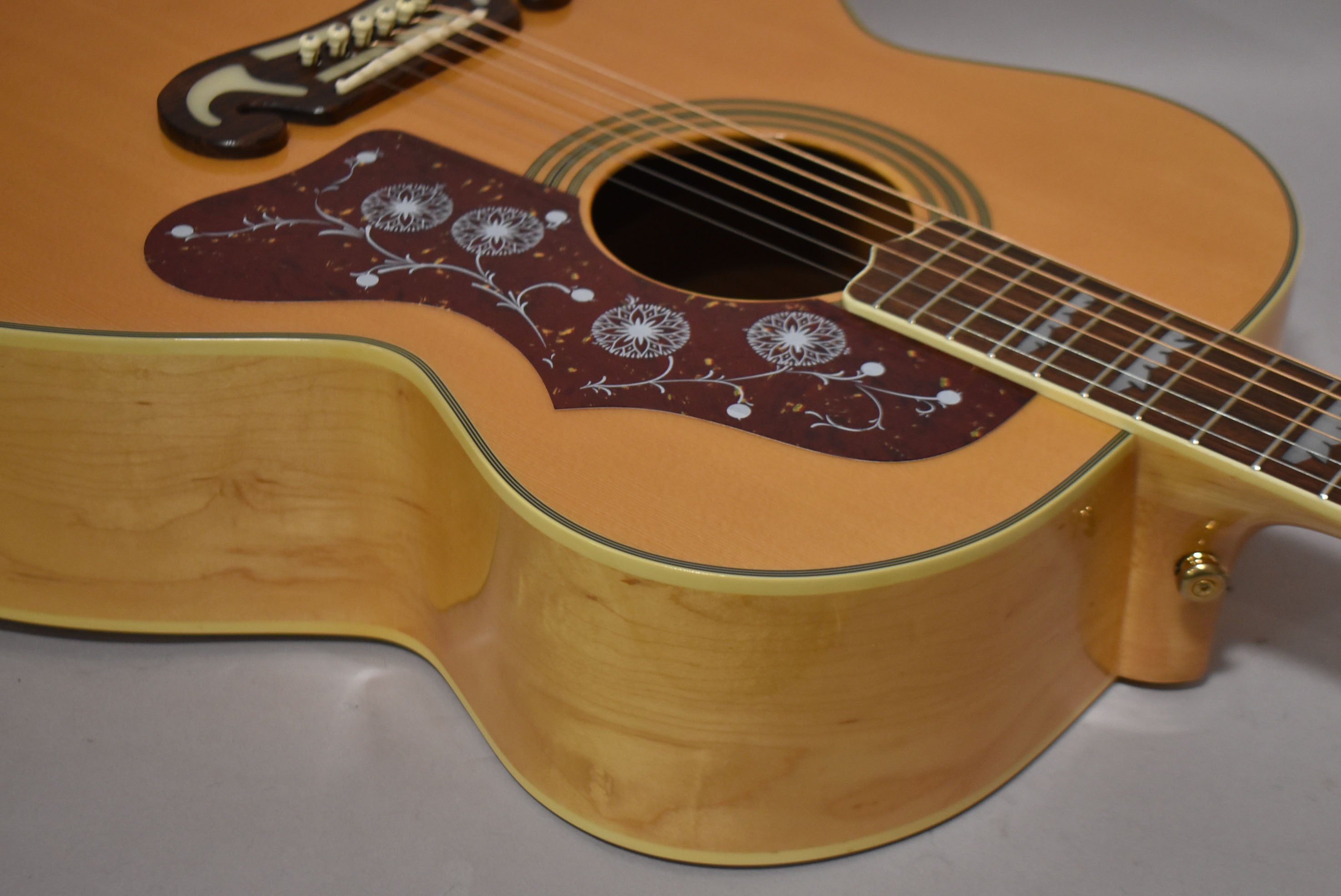 1999 Epiphone EJ-200 Jumbo Acoustic Guitar Natural Finish MIK w