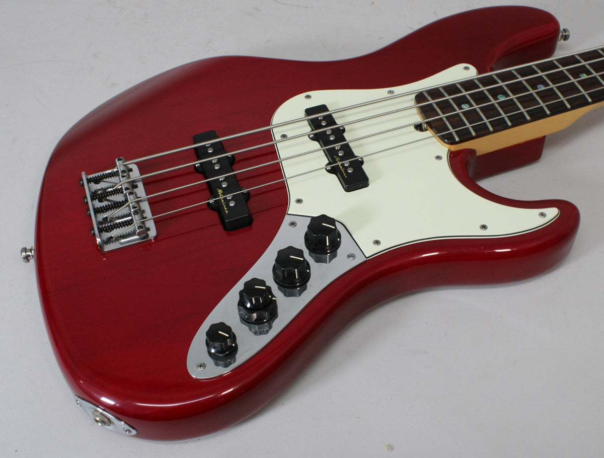 2000 Fender Deluxe Jazz Bass Crimson Red Transparent w/HSC