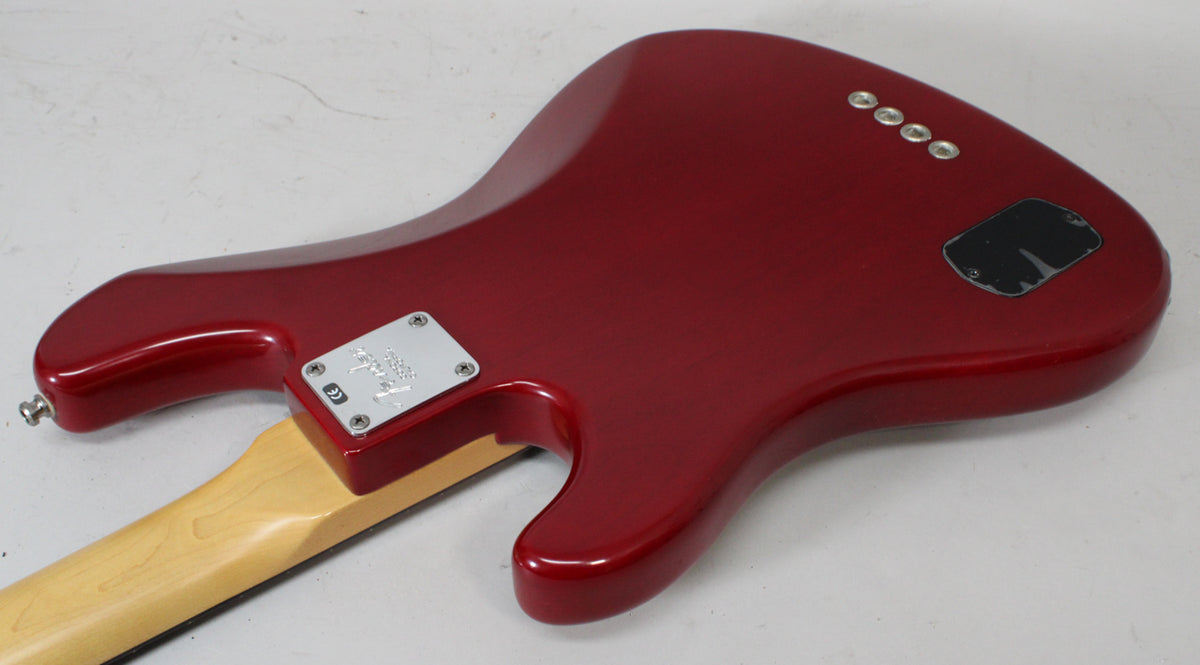 2000 Fender Deluxe Jazz Bass Crimson Red Transparent w/HSC
