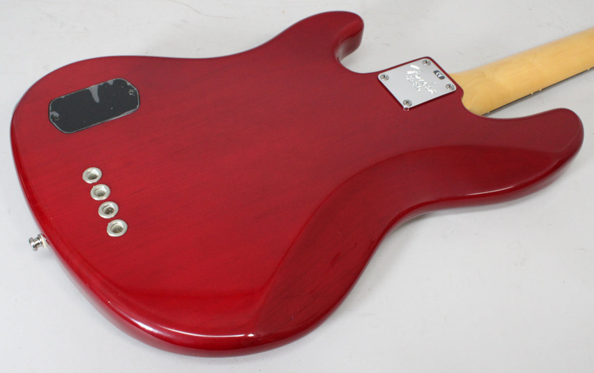 2000 Fender Deluxe Jazz Bass Crimson Red Transparent w/HSC