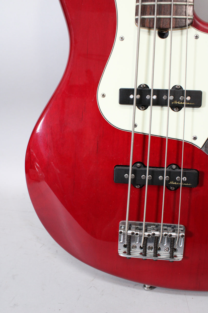 2000 Fender Deluxe Jazz Bass Crimson Red Transparent w/HSC